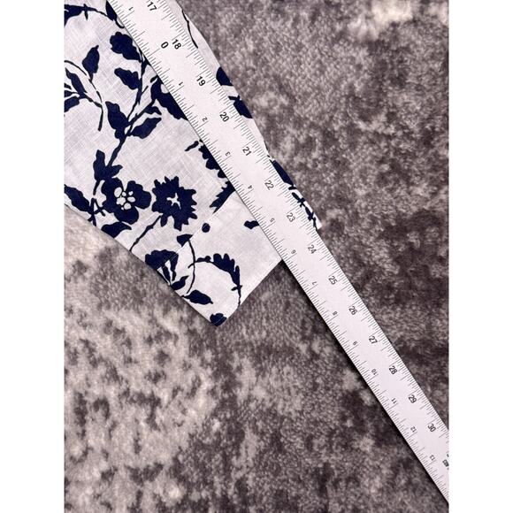 Outerknown Top Medium Womens Floral Linen Long Sleeve Button Shirt - Picture 5 of 10